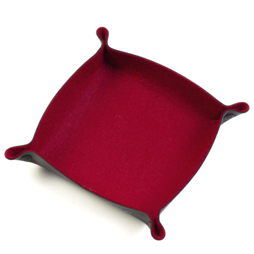Scarlet Felt Folding Dice Tray - Zubehör - all rolled up - DTS-ARU-FDT-030