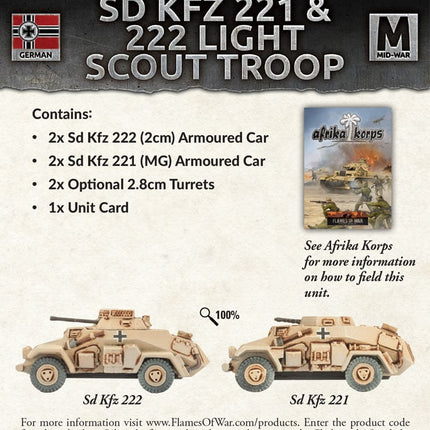 Sd Kfz 221 & 222 Light Scout Troop