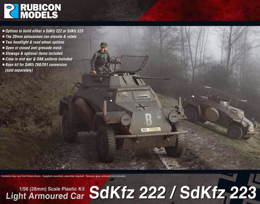 SdKfz 222/223 Light Armoured Car - Fahrzeuge - Rubicon Models UK Ltd - 280062