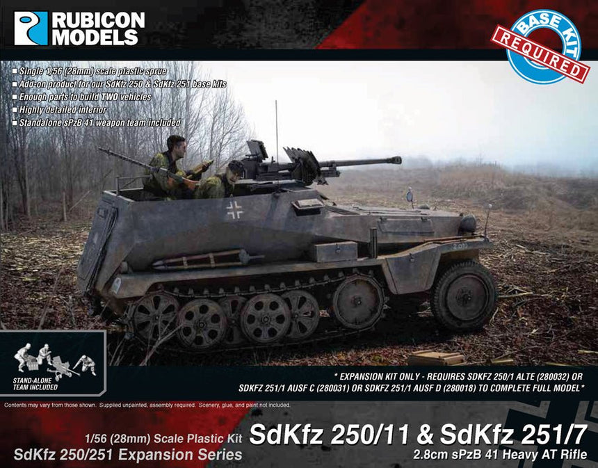 SdKfz 250/251 Expansion Set - SdKfz 250/11 & 251/7 sPzB 41 AT Rifle - Fahrzeuge - Rubicon Models UK Ltd - 280045