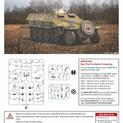 280043 - SdKfz 250/251 Expansion Set- SdKfz 250/7 & 251/2 Mortar Carrier