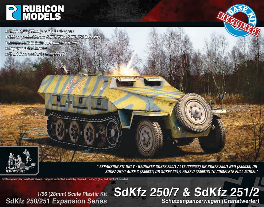 SdKfz 250/251 Expansion Set - SdKfz 250/7 & 251/2 Mortar Carrier - Fahrzeuge - Rubicon Models UK Ltd - 280043