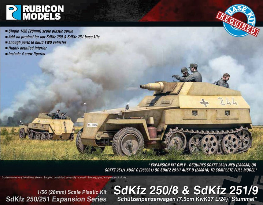 SdKfz 250/251 Expansion Set - SdKfz 250/8 & 251/9 Stummel - Fahrzeuge - Rubicon Models UK Ltd - 280044