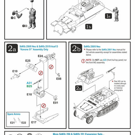 280044 - SdKfz 250/251 Expansion Set- SdKfz 250/8 & 251/9 Stummel
