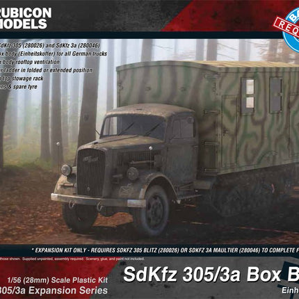SdKfz 305/3a Expansion Set - Box Body (Einheitskoffer) - Fahrzeuge - Rubicon Models UK Ltd - 280047
