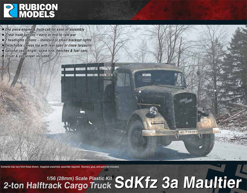 SdKfz 3a Maultier 2 Ton Half-Track Cargo Truck