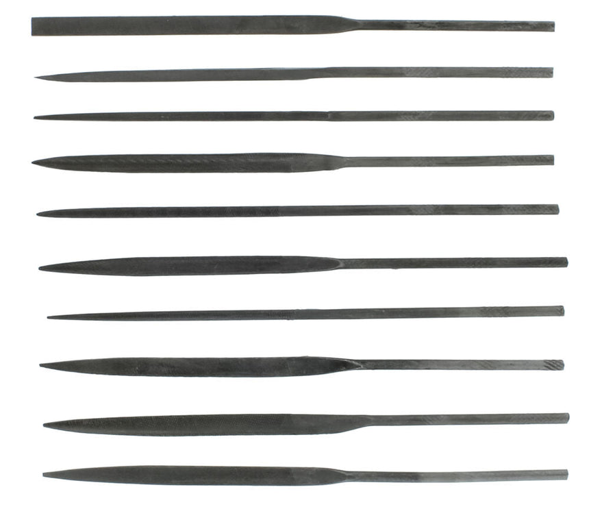 Set of 10 Needle Files - Nadelfeilen-Set (10 Stück) - Vallejo - T03001