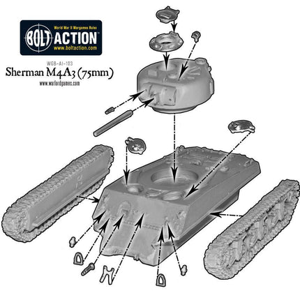 Sherman M4A3 75mm Tank