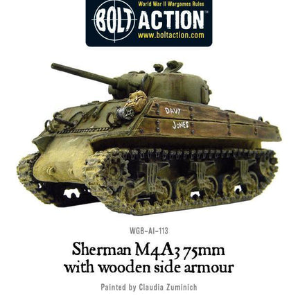 Sherman M4A3 (75mm) with wooden armour