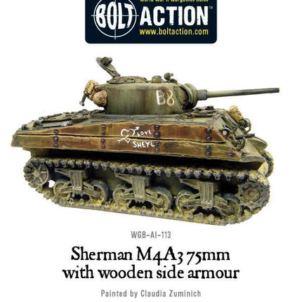 Sherman M4A3 (75mm) with wooden armour
