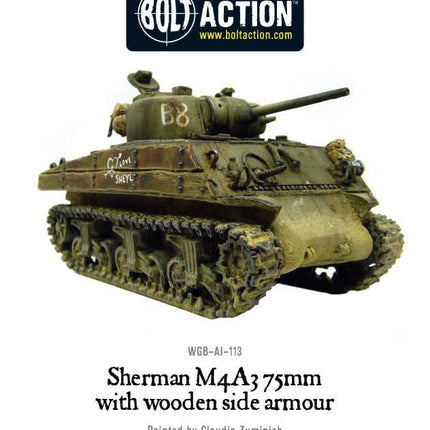 Sherman M4A3 (75mm) with wooden armour