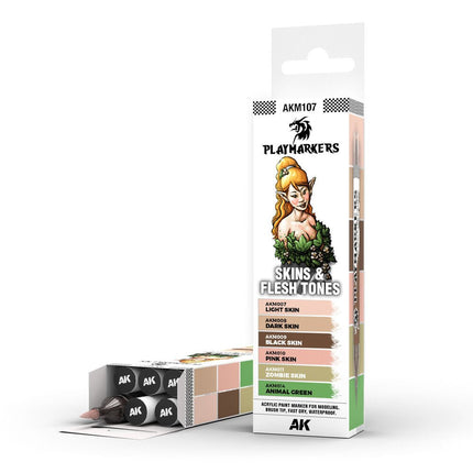 Skins & Flesh Tones - Playmarker Set - Zubehör - AK Interactive - AKM107