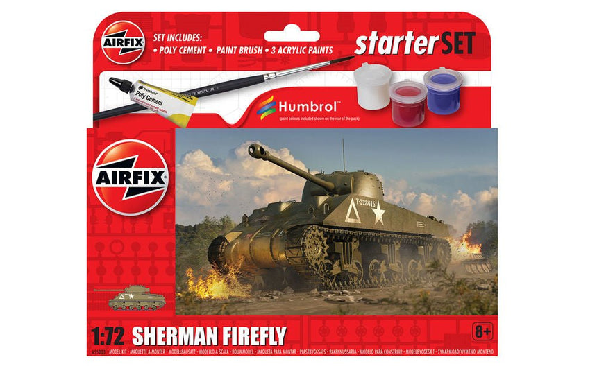 Small Beginners Set Sherman Firefly - Panzer - Airfix - A55003