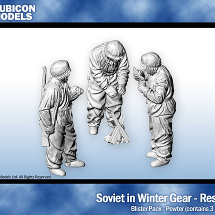 Soviet in Winter Gear - Resting