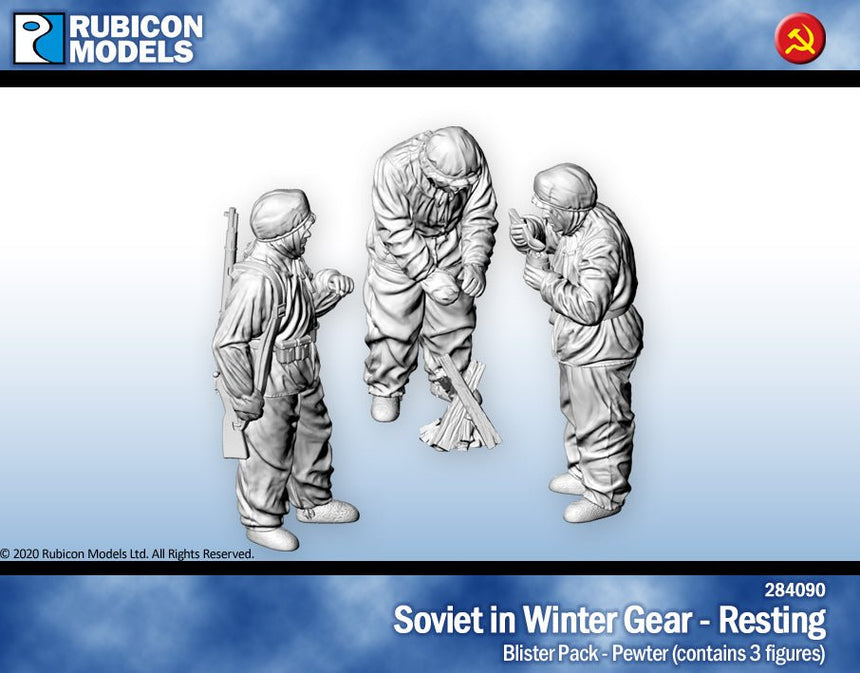 Soviet in Winter Gear - Resting