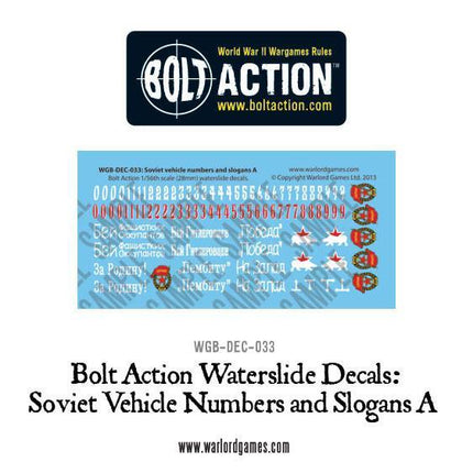 Soviet Slogans and Numbers A Decals