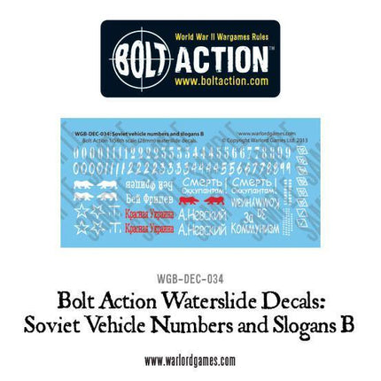 Soviet Slogans and Numbers B Decals