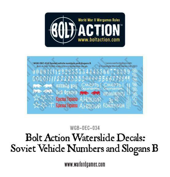 Soviet Slogans and Numbers B Decals