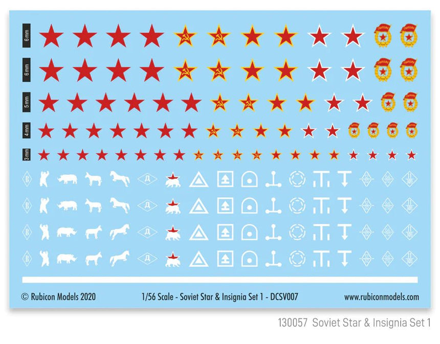 Soviet Star & Insignia Set 1 - Zubehör - Rubicon Models UK Ltd - 130057