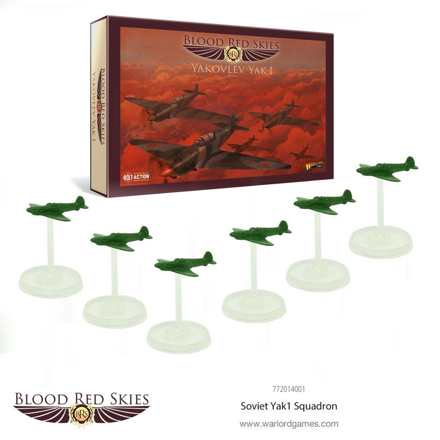 Soviet Yak1 6 Plane Squadron - Blood Red Skies - Warlord Games
