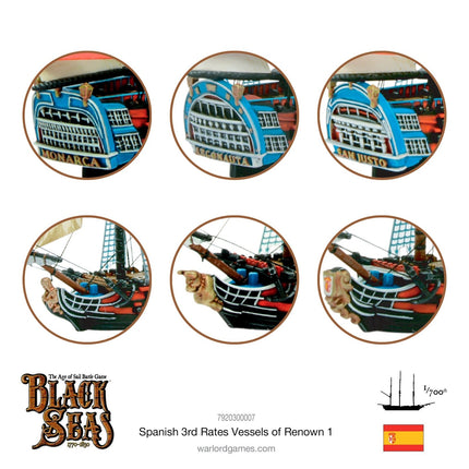 Spanish 3rd Rates Named ships Pack 1 - Schiffe - Warlord Games - 7920300007