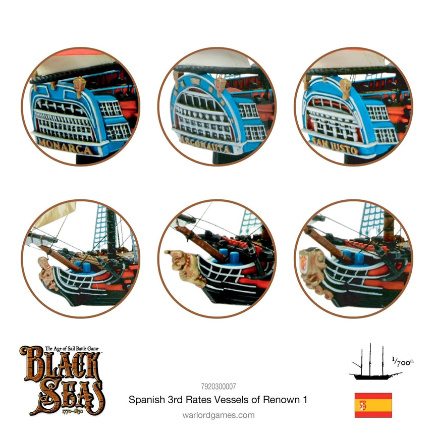 Spanish 3rd Rates Named ships Pack 1 - Schiffe - Warlord Games - 7920300007
