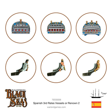 Spanish 3rd Rates Named ships Pack 2 - Schiffe - Warlord Games - 7920300008