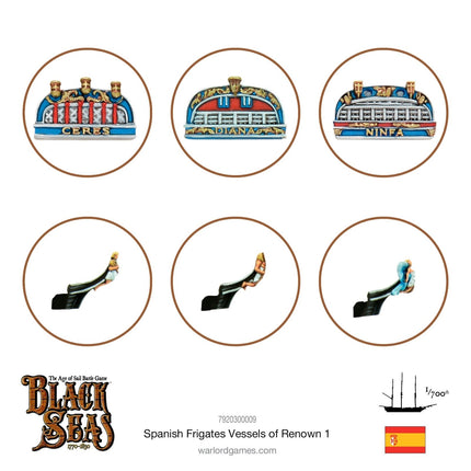 Spanish Frigates Named ships Pack 1 - Schiffe - Warlord Games - 7920300009