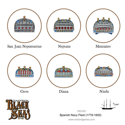 Spanish Navy Fleet (1770 - 1830) - Schiffe - Warlord Games - 792013001
