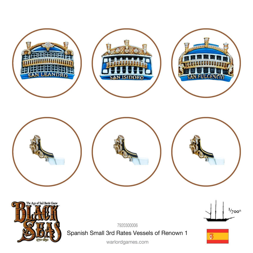 Spanish Small 3rd Rates Named ships Pack 1 - Schiffe - Warlord Games - 7920300006