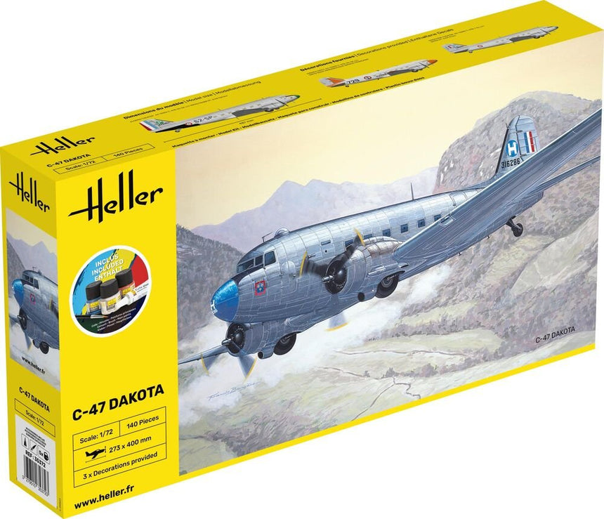 STARTER KIT C-47 Dakota - Flugzeuge - Heller - 35372
