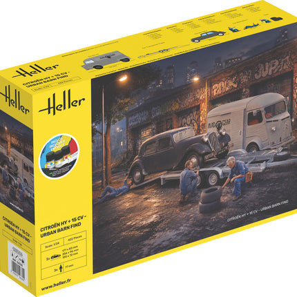 STARTER KIT Citroen HY + 15CV - Urban Barn Find - Heller - 52335