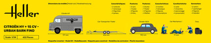 STARTER KIT Citroen HY + 15CV - Urban Barn Find - Heller - 52335 (5)