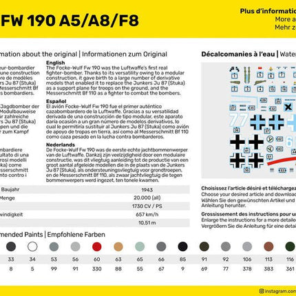STARTER KIT FW 190 A5/A8/F8 - Flugzeuge - Heller - 56235