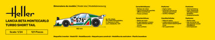 STARTER KIT Lancia Beta Montecarlo Turbo Short Tail - Heller - 58741 (5)