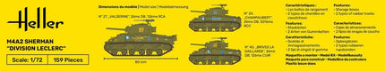 STARTER KIT M4A2 Sherman "Division Leclerc" - Panzer - Heller - 56894