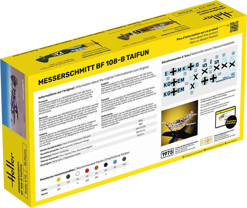 STARTER KIT Messerschmitt Bf 108 B Taifun - Flugzeuge - Heller - 56231