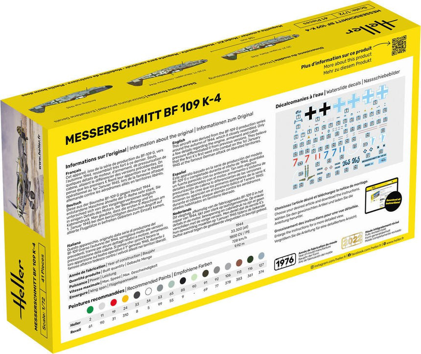 STARTER KIT Messerschmitt Bf 109 K-4 - Flugzeuge - Heller - 56229