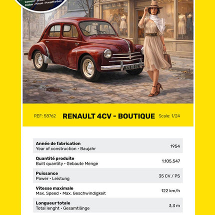 STARTER KIT Renault 4CV - Boutique Edition - Heller - 58762 (7)