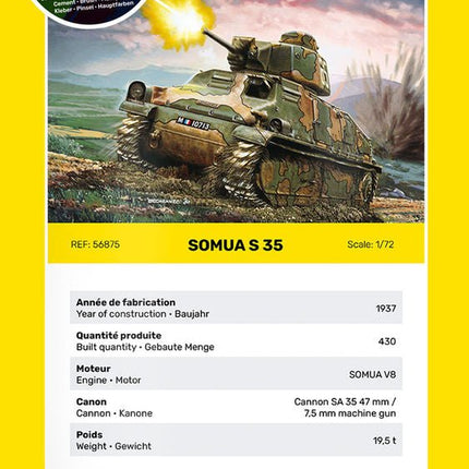 STARTER KIT Somua S35 - Panzer - Heller - 56875