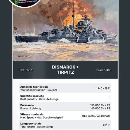 STARTER KIT Twin Set Bismarck + Tirpitz - Starterset - Heller - 55078