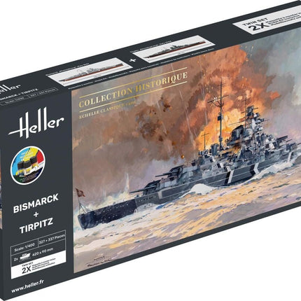 STARTER KIT Twin Set Bismarck + Tirpitz - Starterset - Heller - 55078