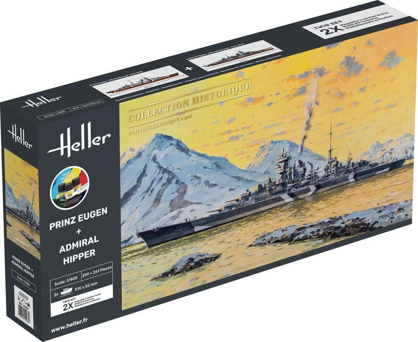 STARTER KIT Twin Set Prinz Eugen + Admiral Hipper - Starterset - Heller - 55083