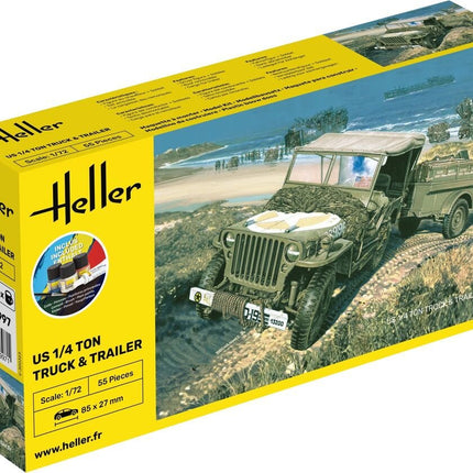 STARTER KIT US 1/4 Ton Truck & Trailer - Fahrzeuge - Heller - 56997