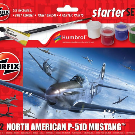 Starter Set - North American P-51D Mustang - Flugzeuge - Airfix - A55013