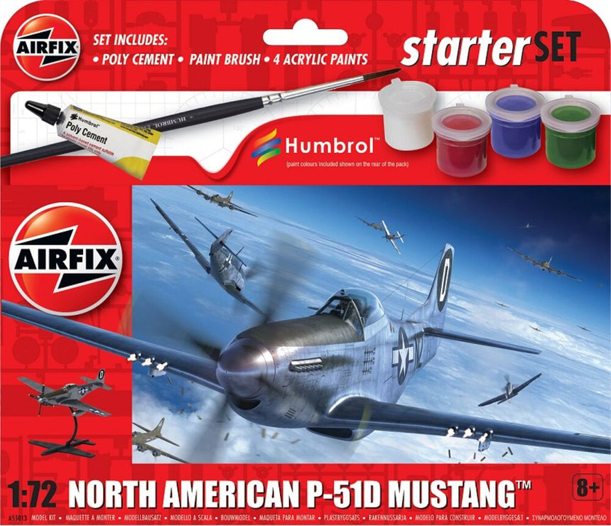 Starter Set - North American P-51D Mustang - Flugzeuge - Airfix - A55013