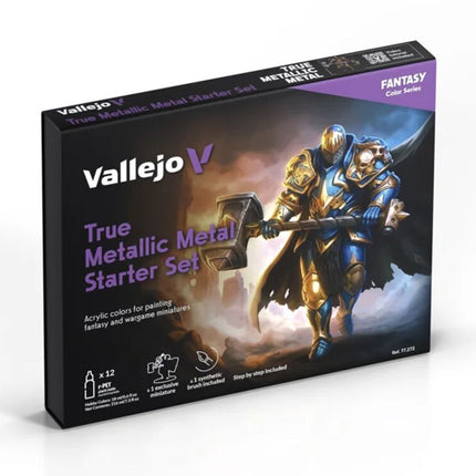 Starter Set - True Metallic Metal (12 x 18 ml) - Vallejo - 77272