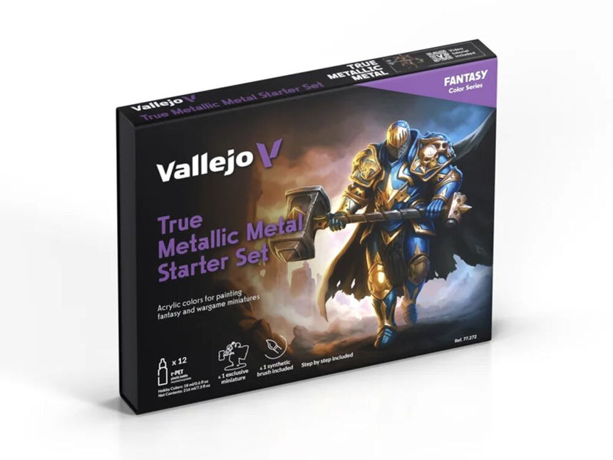 Starter Set - True Metallic Metal (12 x 18 ml) - Vallejo - 77272