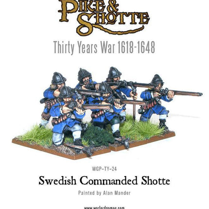 Swedish Commanded Shotte - 6 Musketiere (Metall)