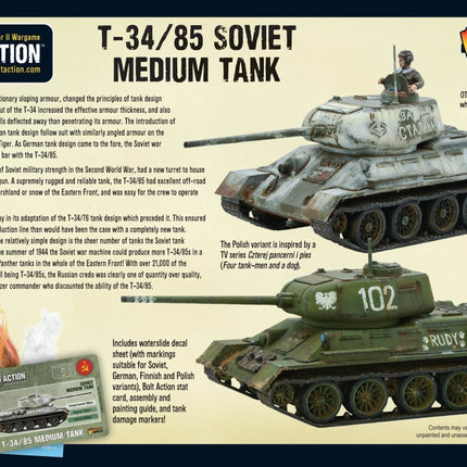 T - 34/85 Medium Tank (Plastic) - Panzer - Warlord Games - 402014004